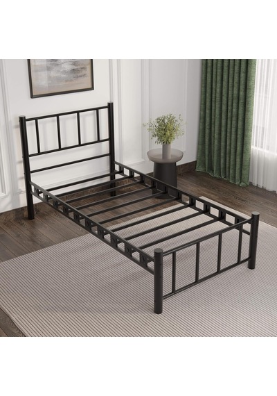 Zambak Tek Kişilik Ferforje Tarz Siyah Metal Karyola 100 X 200 Cm Diğer Zambak Tek Kişilik Ferforje Tarz Siyah Metal Karyola 100 X 200 Cm Diğer