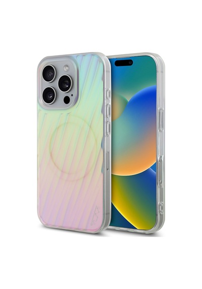 Apple Uyumlu iPhone 16 Pro Kılıf Tumı Lisanslı Magsafe Şarj Özellikli Transparan Kapak Colorful