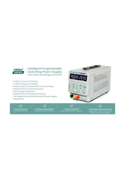 Yihua 3005D Güç Kaynağı 5A 0.30V Program Kontrollü Dc Psu