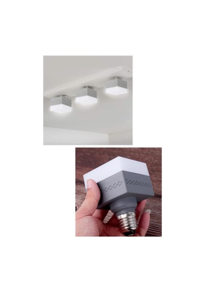 30w Kare Led Ampul Gri 6500k Beyaz Işık Jumbo Torch Lamba 30 Watt-Beyaz