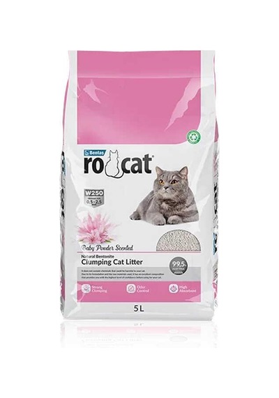 Rocat Bebek Pudrası Kokulu Topaklaşan Bentonit Kedi Kumu 5 L Rocat Bebek Pudrası Kokulu Topaklaşan Bentonit Kedi Kumu 5 L