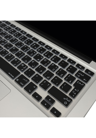Arapça Klavye Koruyucu Apple Uyumlu MacBook Air Pro Eski Usb'li Model 2008/2017 Uk Enter Siyah