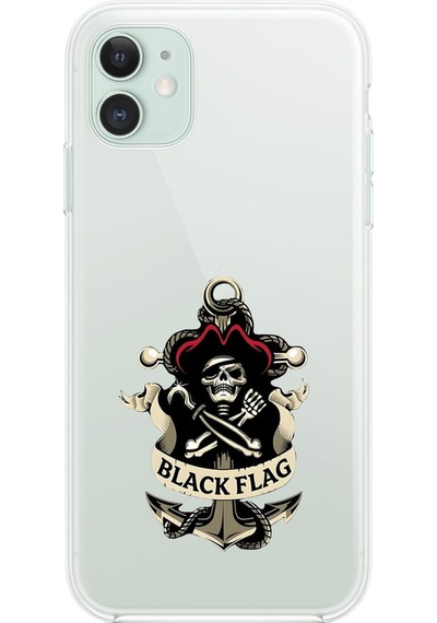 Apple Uyumlu iPhone 11 Şeffaf Kılıf Pirate 4 Tasarımlı