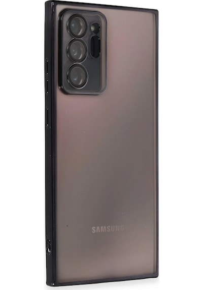 Newface Samsung Galaxy Uyumlu Note 20 Ultra Kılıf Razer Lensli Silikon Semeglbl - 62 - Siyah Sıyah