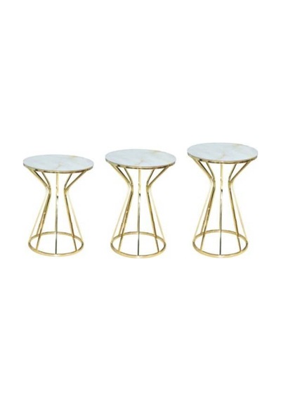 Brc Cadde Zigon Model Metal Çelik Gold Renk Kaplam Siyah Mermer