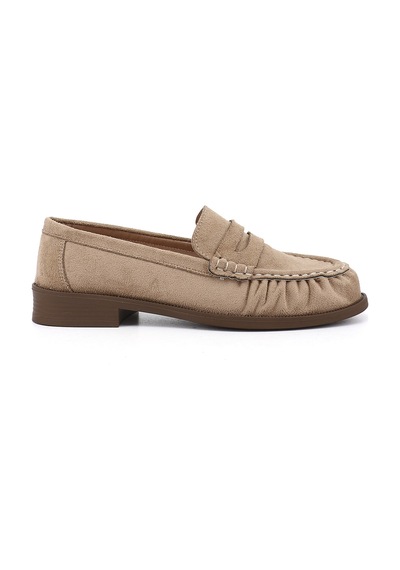 Gönderir Kadın Vizon Süet Loafer Ayakkabı Ddza87335885