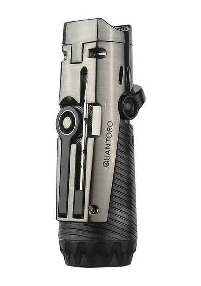 Quantoro Mgm04-9 Delicili İğneli Üçlü Jet Alev Gunmetal Çakmak Çok Renkli