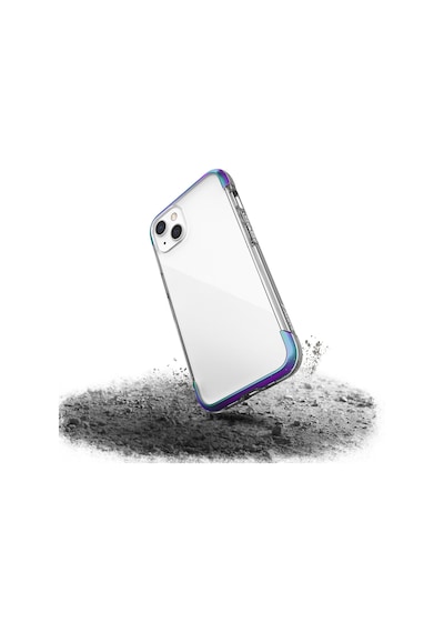 Apple Uyumlu iPhone 13 Kılıf Raptic Air Serisi Airbag Tasarımlı Metal Köşelikli Şeffaf Kapak Renkli