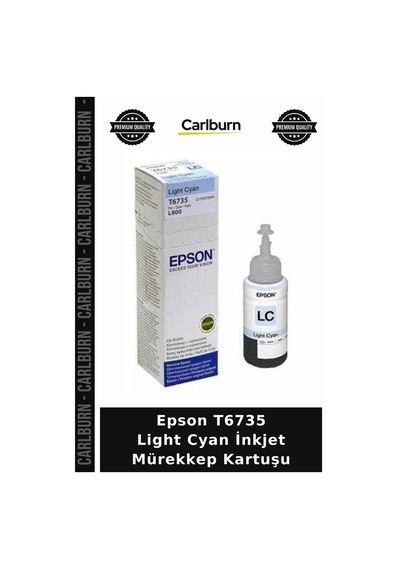 Özel Seri Epson T6735 Light Cyan İnkjet Mürekkep Kartuşu Çalışma Alanı Belge Üretimi Baskı Çözümü