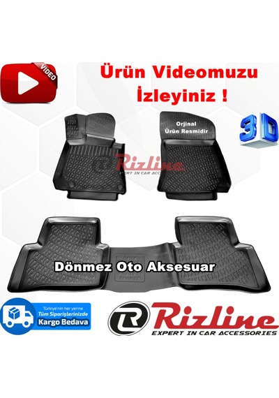 Mercedes E W212 3D Paspas Havuzlu Siyah 2010-2015 Arası Rizline