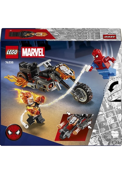 LEGO® ǀ Marvel Örümcek Adam, Ghost Rider Motosikletine Karşı 76335 -6 Yaş ve Üzeri Çocuklar için Yaratıcı Oyuncak Yapım Seti (72P)
