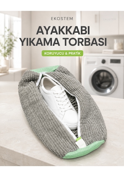 Ayakkabı Yıkama Çantası Fermuarlı, Çamaşır Yıkama Çantası Karışık/Çok Renkli