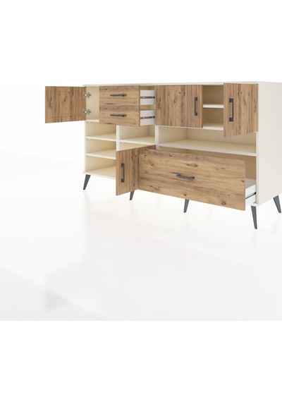 Kronos Konsol 7 Raflı 3 Çekmeceli 4 Kapaklı 176x59x99 Aytaşı-çam Atlas Çam - Aytası