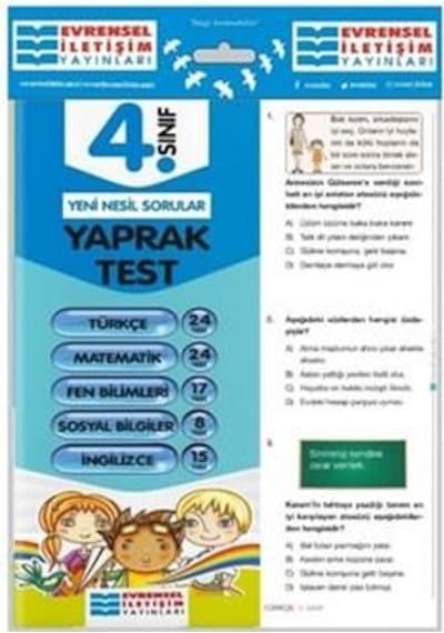 4.Sınıf Tüm Dersler Yaprak Test - Evrensel Iletişim Yayınları
