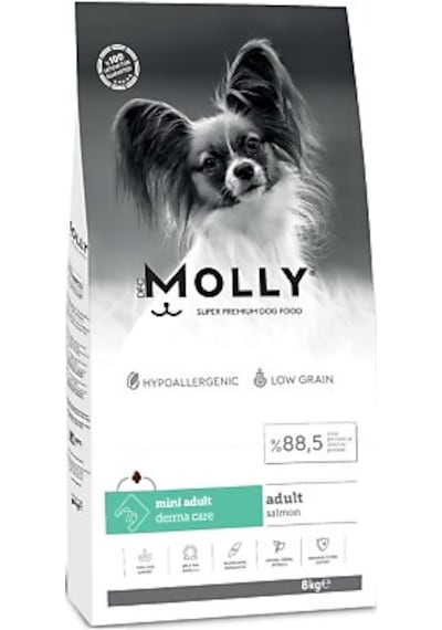 Molly Mini Adult Derma Care Somonlu Küçük Irk Yetişkin Köpek Maması 8 KG