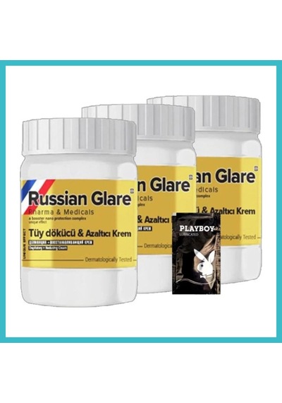 Bezos Süper Rusian Glare Tüy Kremi Nano 3 Adet X 50 Ml Rus Merhemi + Yanında Jel Dfnbez