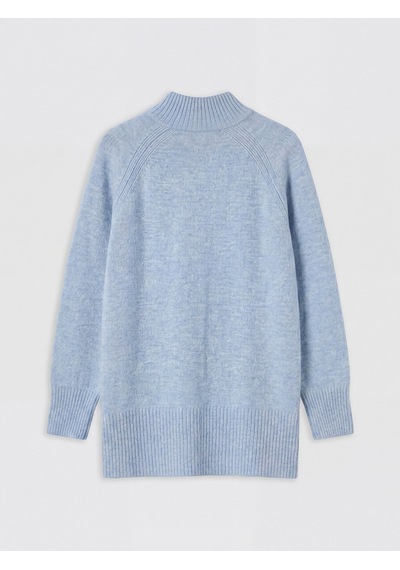 Lcw Modest Mavi Yarım Balıkçı Yaka Oversize Kadın Triko Tunik