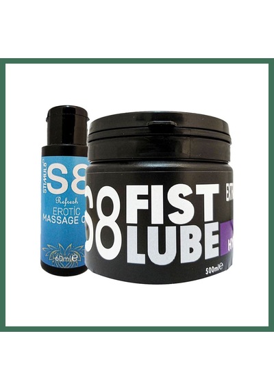 En-cag Stimul8 Fist Lube 500ml Big Size Lubrikant + Stimul8 Masaj Yağı 60 Ml Bss