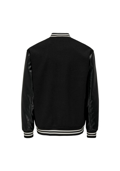 Only & Sons Onsjay Varsıty 23 Jacket Otw Siyah 001