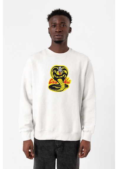 Cobra Kai Logo Beyaz Erkek 2ip Sweatshirt Beyaz