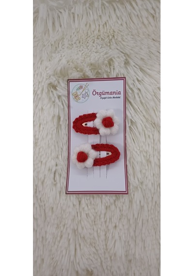 Çıtçıtlı Toka - Papatya Toka Bordo Bordo