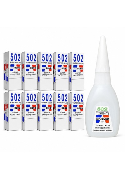 Evobond 502 Süper Hızlı 20 Gr Japon Yapıştırıcı 10 Adet