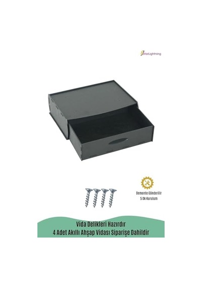 Gizli Çekmece Organizer Masa Altı Saklama Kabı Siyah Renk Model 2 8683400402609 Açık Bej