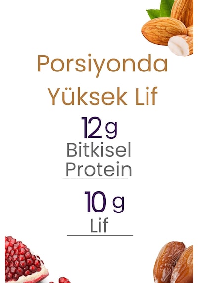 Narlı & Bademli Hurmalı Protein Bar 55gr 2xbar X3 Adet