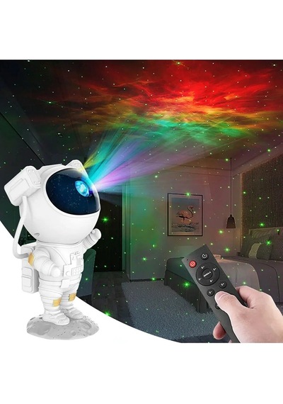 Barotti Dmr-8537 Astronot Galaksi Projeksiyon Gece Lambası - Kumandalı Beyaz
