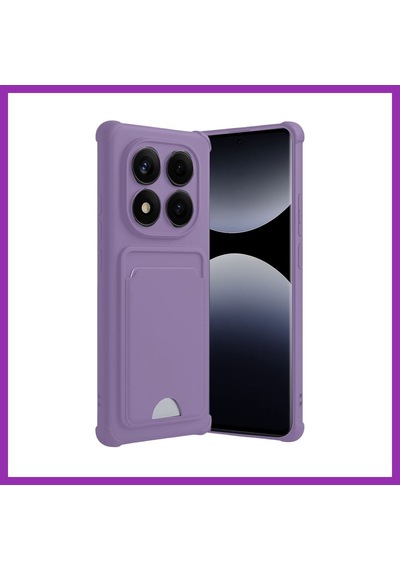 Bezos Redmi Note 14 Pro 5g Uyumlu Kelvin Kartvizitli Silikon - Lila Bty