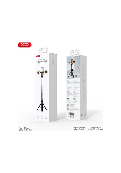 Delux Serisi Çekim Aracı Mobil Tutucu Kablosuz Alet Bluetooth Selfie Çubuğu - Tripod Ss23