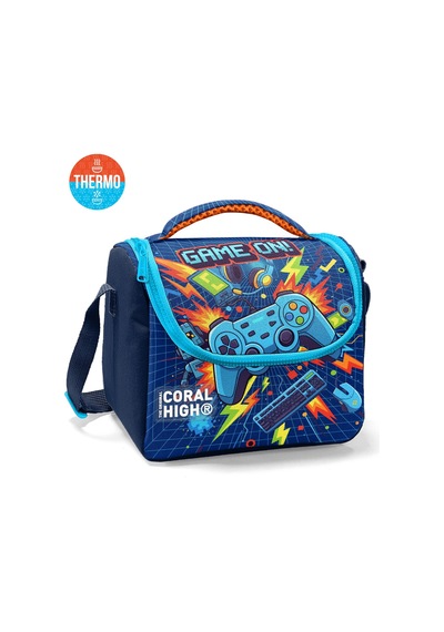 Coral High Kids Lacivert Game Desenli Thermo Beslenme Çantası 37151 Lacivert