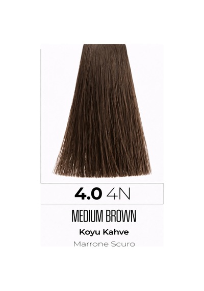 Dna Saç Boyası Kalıcı Profesyonel Krem Boya Yoğun Pigment & Parlaklık 4.0 Naturel Koyu Kahve 100ml