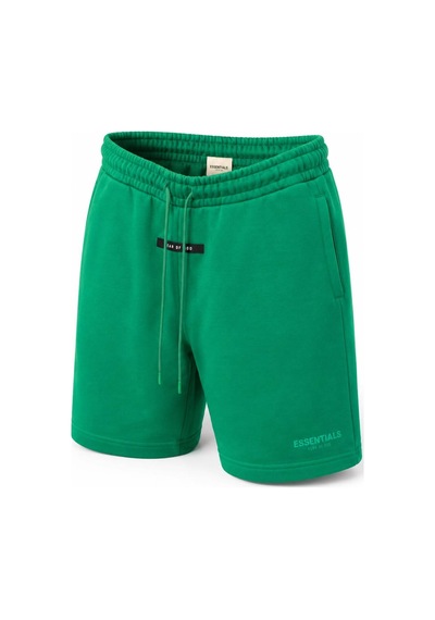 Hzr Wear Erkek Regular Fit Rahat Kesim %100 Pamuk Hafif Kalın Beli Bağcıklı Şort Yeşil