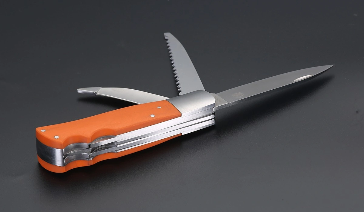 Puma Tec Hunting Folder G10 Orange Kamp Çakı Çok Renkli
