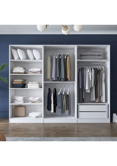 Rani Ba158 Geniş Gardırop Elbise Dolabı 6 Kapaklı 2 Çekmeceli 7 Raflı 3 Askılı Modüler Dolap Beyaz Rani Ba158 Geniş Gardırop Elbise Dolabı 6 Kapaklı 2 Çekmeceli 7 Raflı 3 Askılı Modüler Dolap Beyaz