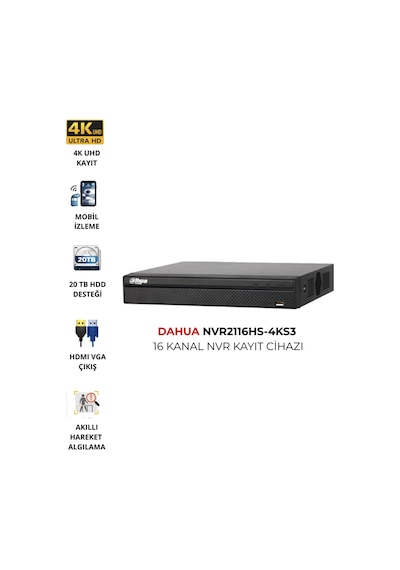 Nvr2116hs-4ks3 16 Kanal Profesyonel Güvenlik Nvr