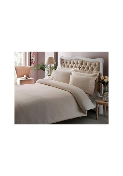 Taç Taçstripesaten Krem Stripe Saten Çift Kişilik Nevresim Takımı,200 X 220 Krem Diğer