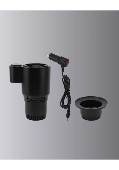 Isıtma Soğutma Özellikli Araç Bardaklığı Çakmak Girişli Akıllı Yeni Nesil Mh-hs5206-6079 Siyah
