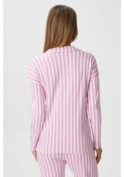 Ritnice Kadın Secret Extra Soft Pembe Beyaz Çizgili Pijama Takım Pembebeyaz Beyaz - Pembe Ritnice Kadın Secret Extra Soft Pembe Beyaz Çizgili Pijama Takım Pembebeyaz Beyaz - Pembe
