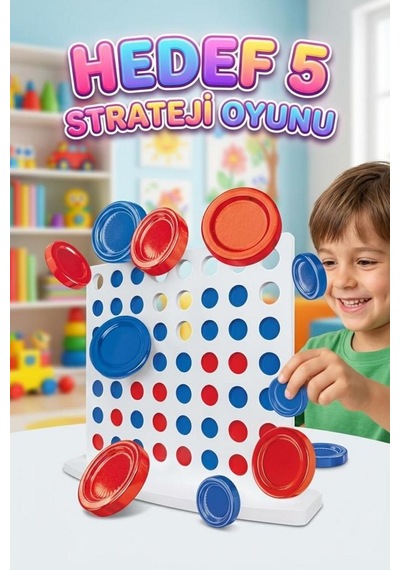 Hedef 5 56 Parçalı 2 Kişilik Mantık Zeka Ve Strateji Geliştiren Eğitici Renkli Aile Kutu Oyunu