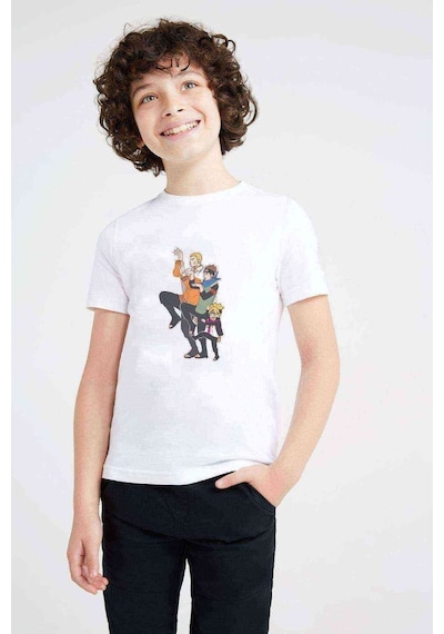 Tshirthane Anime Naruto Boku Dake Ga Inai Baskılı Unisex Çocuk Beyaz T-Shir