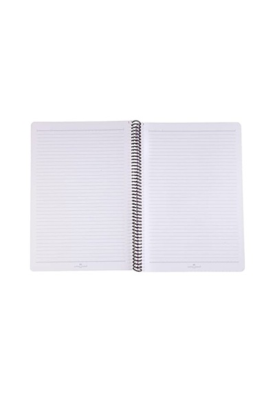 A4 Çizgili Spiralli Defter, 100 Yaprak, 500 Mikron Pp Kapak Açık Gri