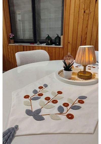 Punch Nakışlı 1 Adet Runner & Amerikan Servisi & Masa Örtüsü Çok Renkli - 704794020 Çok Renkli