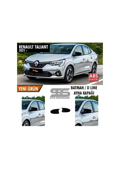 Renault Taliant Batman Yarasa Ayna Kapağı Piano Black