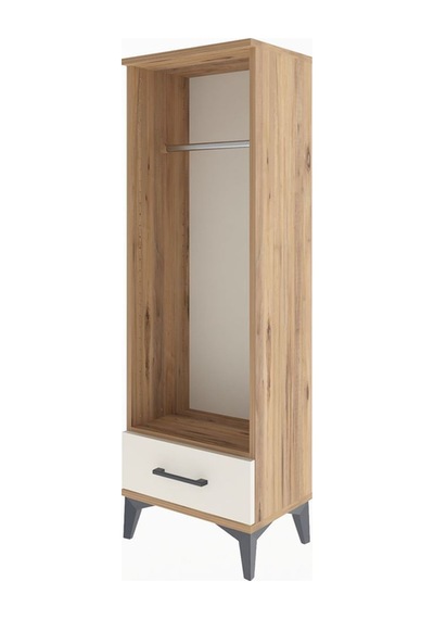 Arges Dolap Tek Raflı Tek Çekmeceli Tek Askılı 44x30x134 Çam-aytaşı Atlas Çam