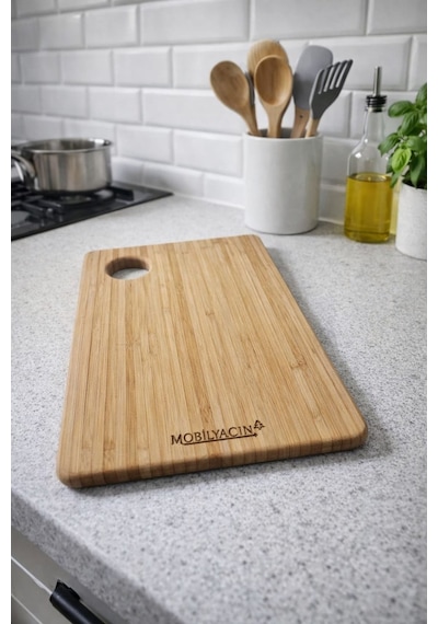 Bambu Kesme Tahtası Kasap 33x20 Naturel
