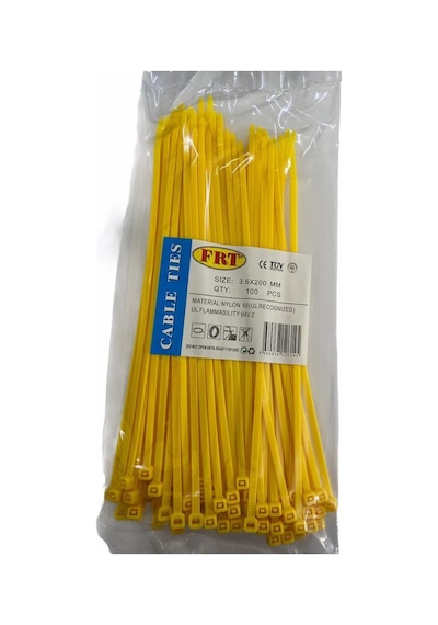 Sarı 3,6x200 Kablo Bağı