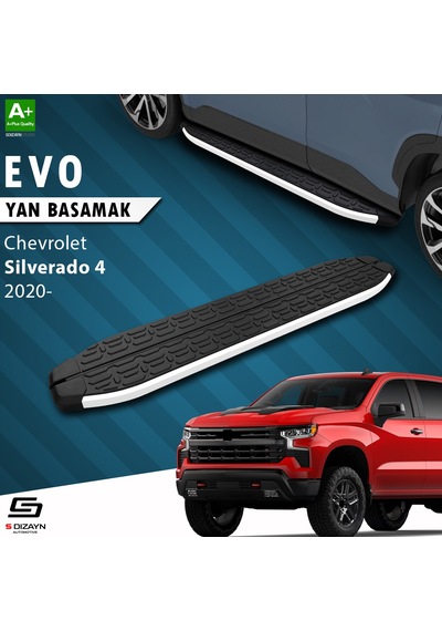 S-dizayn Chevrolet Silverado 4 Evo Aluminyum Yan Basamak 213 Cm 2020 Üzeri