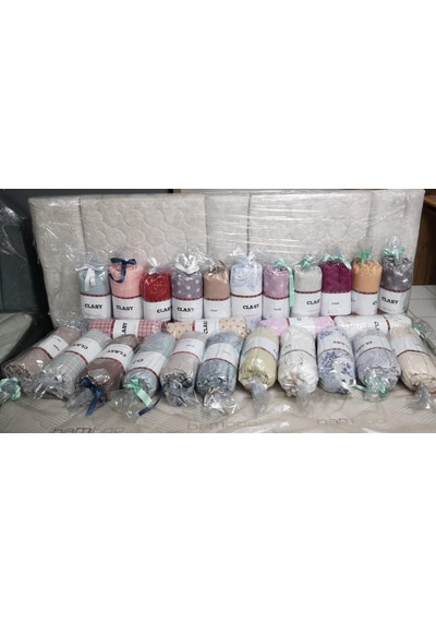 Clasy Ranforce Lastikli Çarşaf Seti Çift Kişilik Flz11 Çok Renkli
